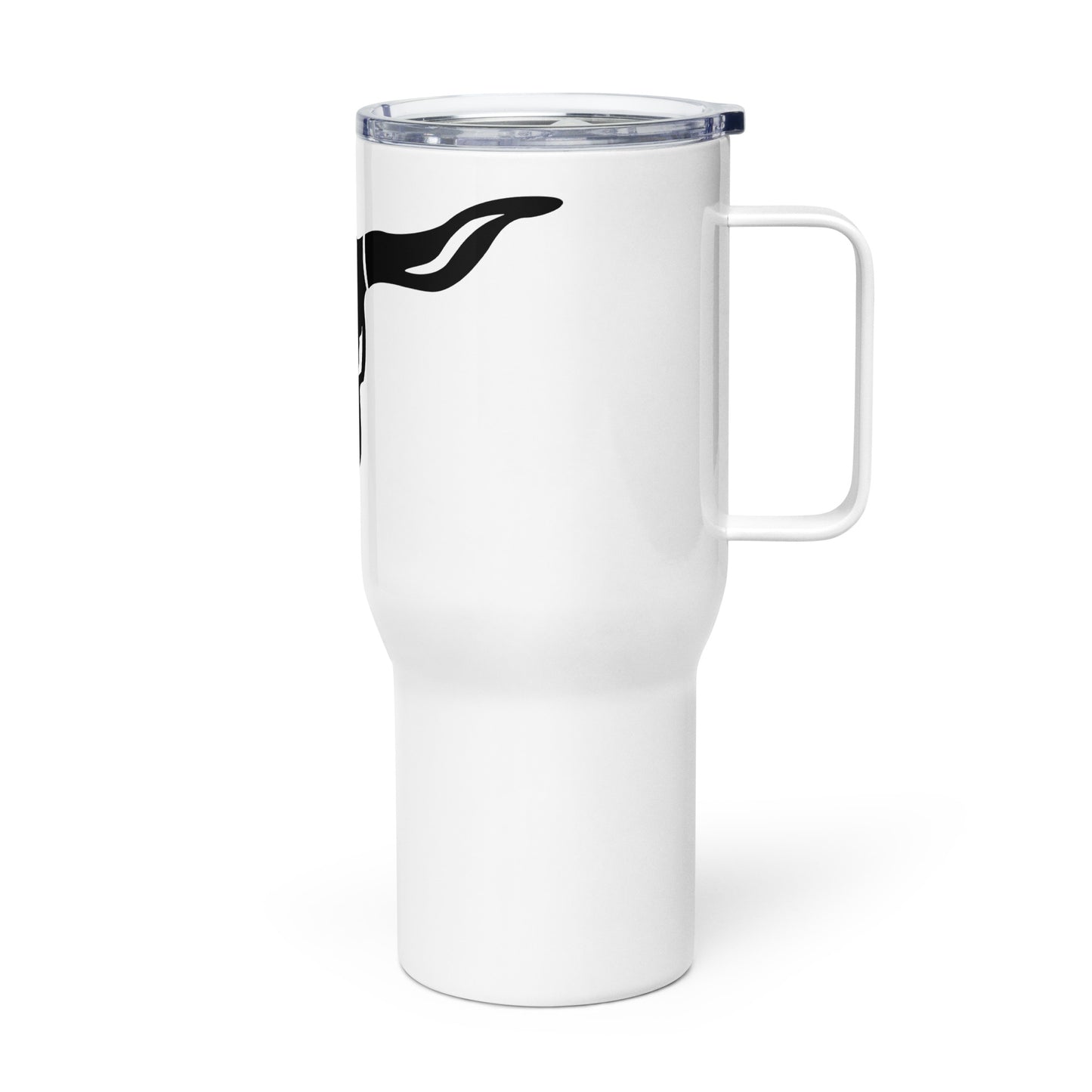 Travel mug with a handle