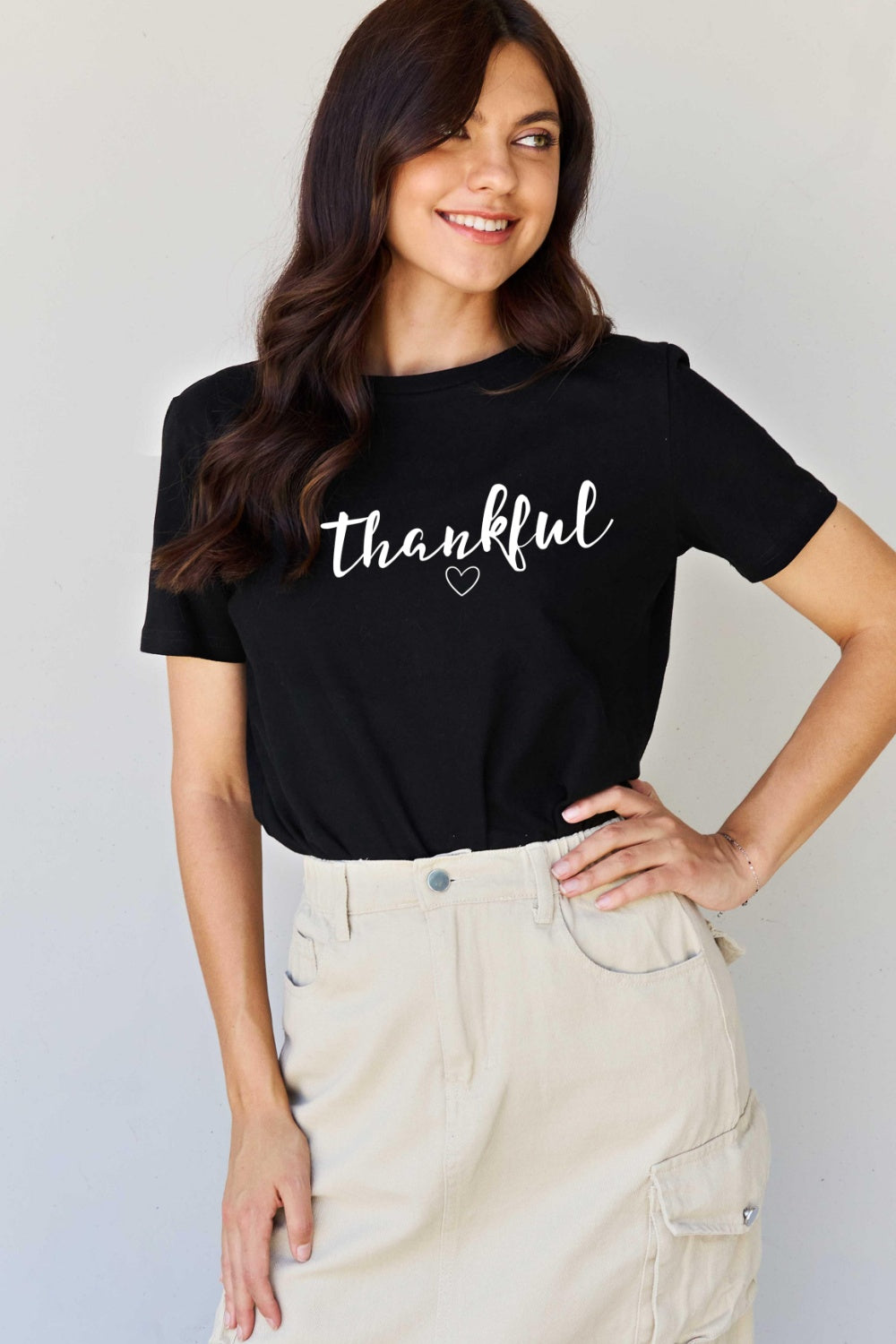 Simply Love Full Size THANKFUL Graphic T-Shirt